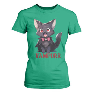 Halloween Black Vampire Cat T Shirt For Women Vampurr Cute Kitty Lover TS12 Irish Green Print Your Wear