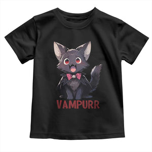 Halloween Black Vampire Cat Toddler T Shirt Vampurr Cute Kitty Lover TS12 Black Print Your Wear