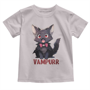 Halloween Black Vampire Cat Toddler T Shirt Vampurr Cute Kitty Lover TS12 Ice Gray Print Your Wear