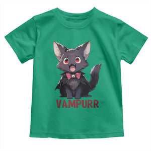 Halloween Black Vampire Cat Toddler T Shirt Vampurr Cute Kitty Lover TS12 Irish Green Print Your Wear
