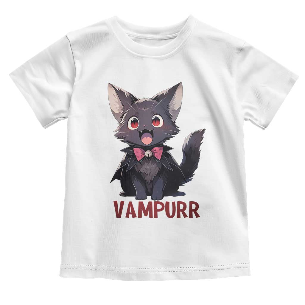 Halloween Black Vampire Cat Toddler T Shirt Vampurr Cute Kitty Lover TS12 White Print Your Wear