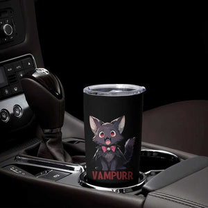 Halloween Black Vampire Cat Tumbler Cup Vampurr Cute Kitty Lover TS12 Print Your Wear