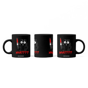 Black Cat Halloween Coffee Mug What Killer Kitten With Knife TS12 Print Your Wear