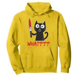 Black Cat Halloween Hoodie What Killer Kitten With Knife TS12 Daisy Print Your Wear