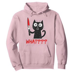 Black Cat Halloween Hoodie What Killer Kitten With Knife TS12 Light Pink Print Your Wear