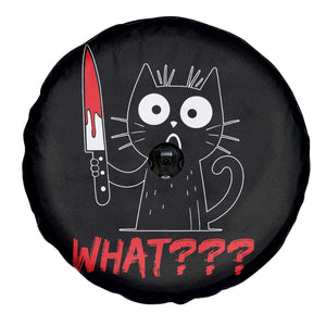 Black Cat Halloween Spare Tire Cover What Killer Kitten With Knife TS12 Print Your Wear