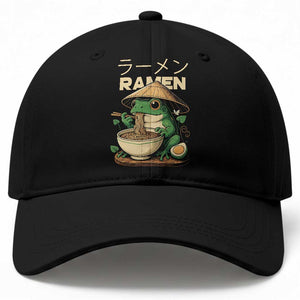 Frog Eating Ramen Baseball Cap Funny Japanese Food Lover Anime TS12 Print Your Wear