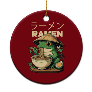Frog Eating Ramen Ceramic Ornament Funny Japanese Food Lover Anime TS12 1pc Red Print Your Wear