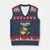 Frog Eating Ramen V-Neck Knit Sweater Vest Funny Japanese Food Lover Anime TS12 Navy Red Print Your Wear