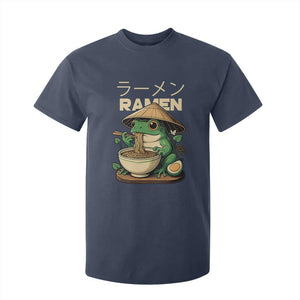 Frog Eating Ramen T Shirt For Kid Funny Japanese Food Lover Anime TS12 Navy Print Your Wear