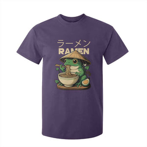 Frog Eating Ramen T Shirt For Kid Funny Japanese Food Lover Anime TS12 Purple Print Your Wear