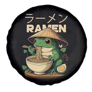 Frog Eating Ramen Spare Tire Cover Funny Japanese Food Lover Anime TS12 Print Your Wear