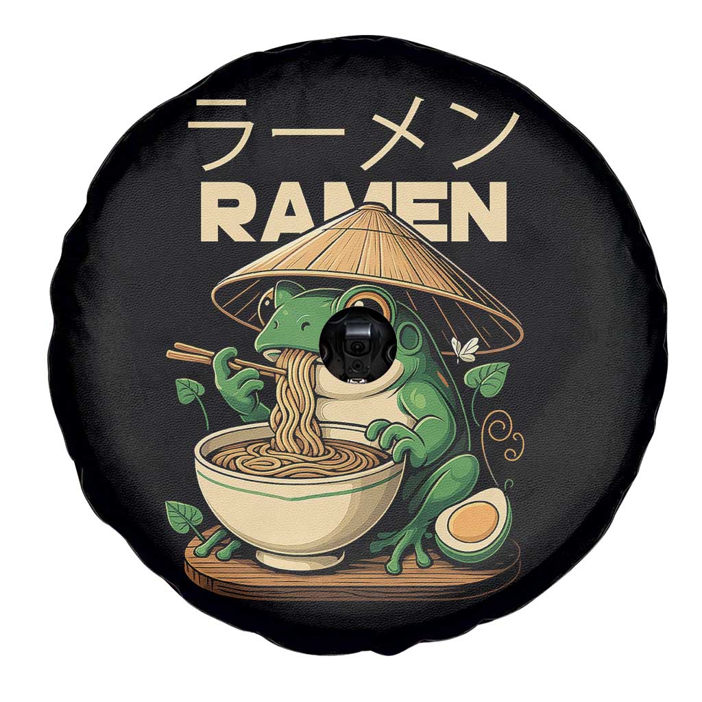 Frog Eating Ramen Spare Tire Cover Funny Japanese Food Lover Anime TS12 Print Your Wear