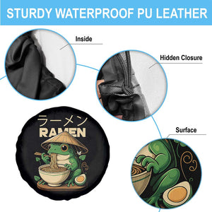 Frog Eating Ramen Spare Tire Cover Funny Japanese Food Lover Anime TS12 Print Your Wear
