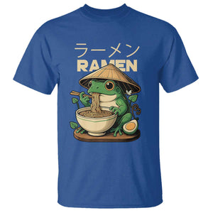 Frog Eating Ramen T Shirt Funny Japanese Food Lover Anime TS12 Royal Blue Print Your Wear