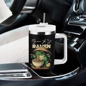 Frog Eating Ramen Tumbler With Handle Funny Japanese Food Lover Anime TS12 Print Your Wear