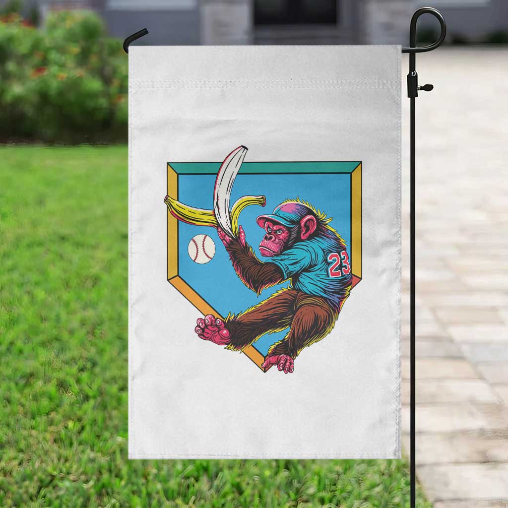 Funny Monkey Playing Baseball With Banana Garden Flag Sport Humor Gift TS12 Print Your Wear