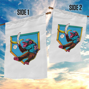 Funny Monkey Playing Baseball With Banana Garden Flag Sport Humor Gift TS12 Print Your Wear