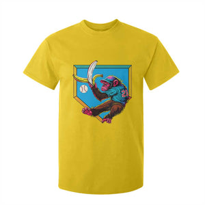 Funny Monkey Playing Baseball With Banana T Shirt For Kid Sport Humor Gift TS12 Daisy Print Your Wear