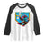 Funny Monkey Playing Baseball With Banana Raglan Shirt Sport Humor Gift TS12 White Black Print Your Wear