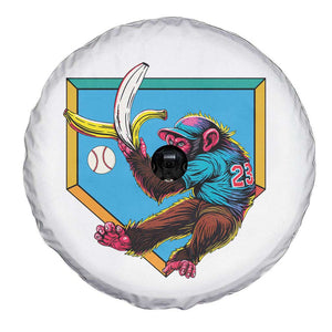 Funny Monkey Playing Baseball With Banana Spare Tire Cover Sport Humor Gift TS12 Print Your Wear