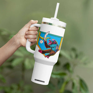 Funny Monkey Playing Baseball With Banana Tumbler With Handle Sport Humor Gift TS12 Print Your Wear