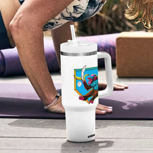 Funny Monkey Playing Baseball With Banana Tumbler With Handle Sport Humor Gift TS12 Print Your Wear