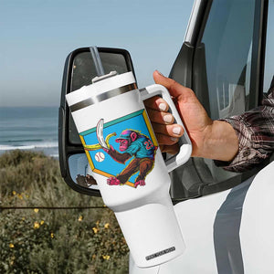 Funny Monkey Playing Baseball With Banana Tumbler With Handle Sport Humor Gift TS12 Print Your Wear