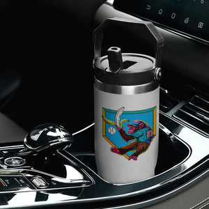 Funny Monkey Playing Baseball With Banana Flip Straw Tumbler Sport Humor Gift TS12 Print Your Wear