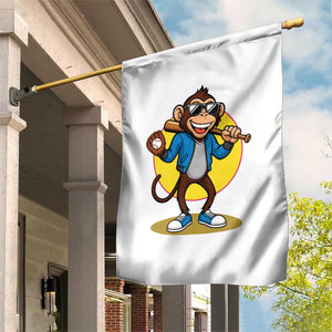 Funny Baseball Garden Flag Monkey Playing Baseball Sport Humor Gift TS12 Print Your Wear