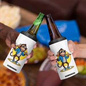 Funny Baseball 4 in 1 Can Cooler Tumbler Monkey Playing Baseball Sport Humor Gift TS12 Print Your Wear