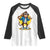 Funny Baseball Raglan Shirt Monkey Playing Baseball Sport Humor Gift TS12 White Black Print Your Wear