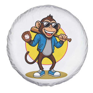 Funny Baseball Spare Tire Cover Monkey Playing Baseball Sport Humor Gift TS12 Print Your Wear