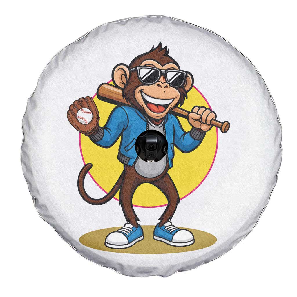 Funny Baseball Spare Tire Cover Monkey Playing Baseball Sport Humor Gift TS12 Print Your Wear