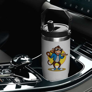 Funny Baseball Flip Straw Tumbler Monkey Playing Baseball Sport Humor Gift TS12 Print Your Wear