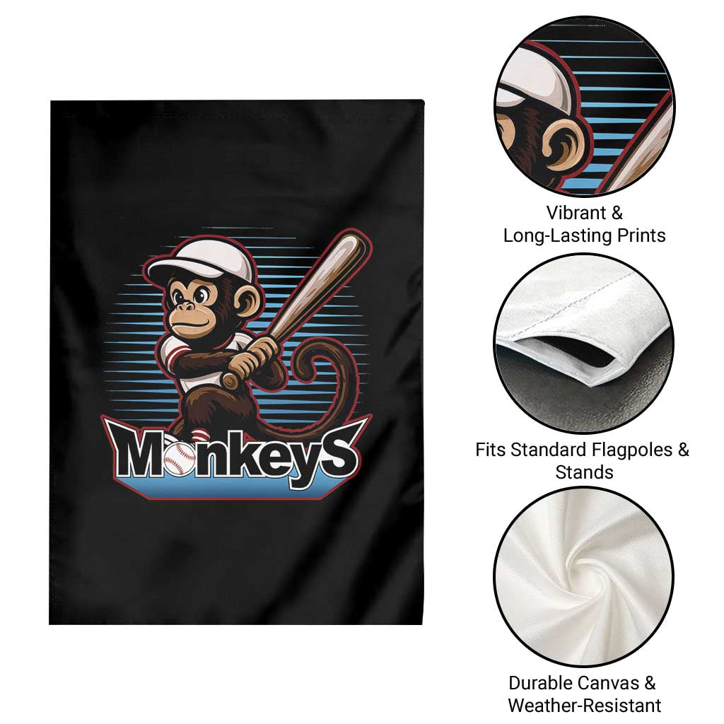 Funny Chimpanzee Swinging Bat Baseball Garden Flag Sport Humor Gift TS12 Print Your Wear