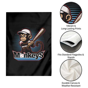 Funny Chimpanzee Swinging Bat Baseball Garden Flag Sport Humor Gift TS12 Print Your Wear