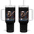 Funny Chimpanzee Swinging Bat Baseball Tumbler With Handle Sport Humor Gift TS12 One Size: 40 oz Black Print Your Wear