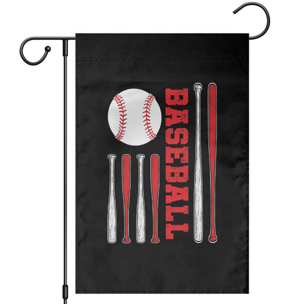 Patriotic Baseball American Flag Garden Flag Sports Lover Gift TS12 Black Print Your Wear