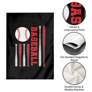 Patriotic Baseball American Flag Garden Flag Sports Lover Gift TS12 Print Your Wear