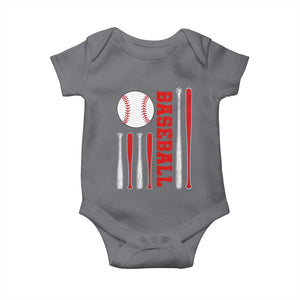 Patriotic Baseball American Flag Baby Onesie Sports Lover Gift TS12 Charcoal Print Your Wear