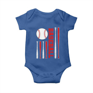 Patriotic Baseball American Flag Baby Onesie Sports Lover Gift TS12 Royal Blue Print Your Wear
