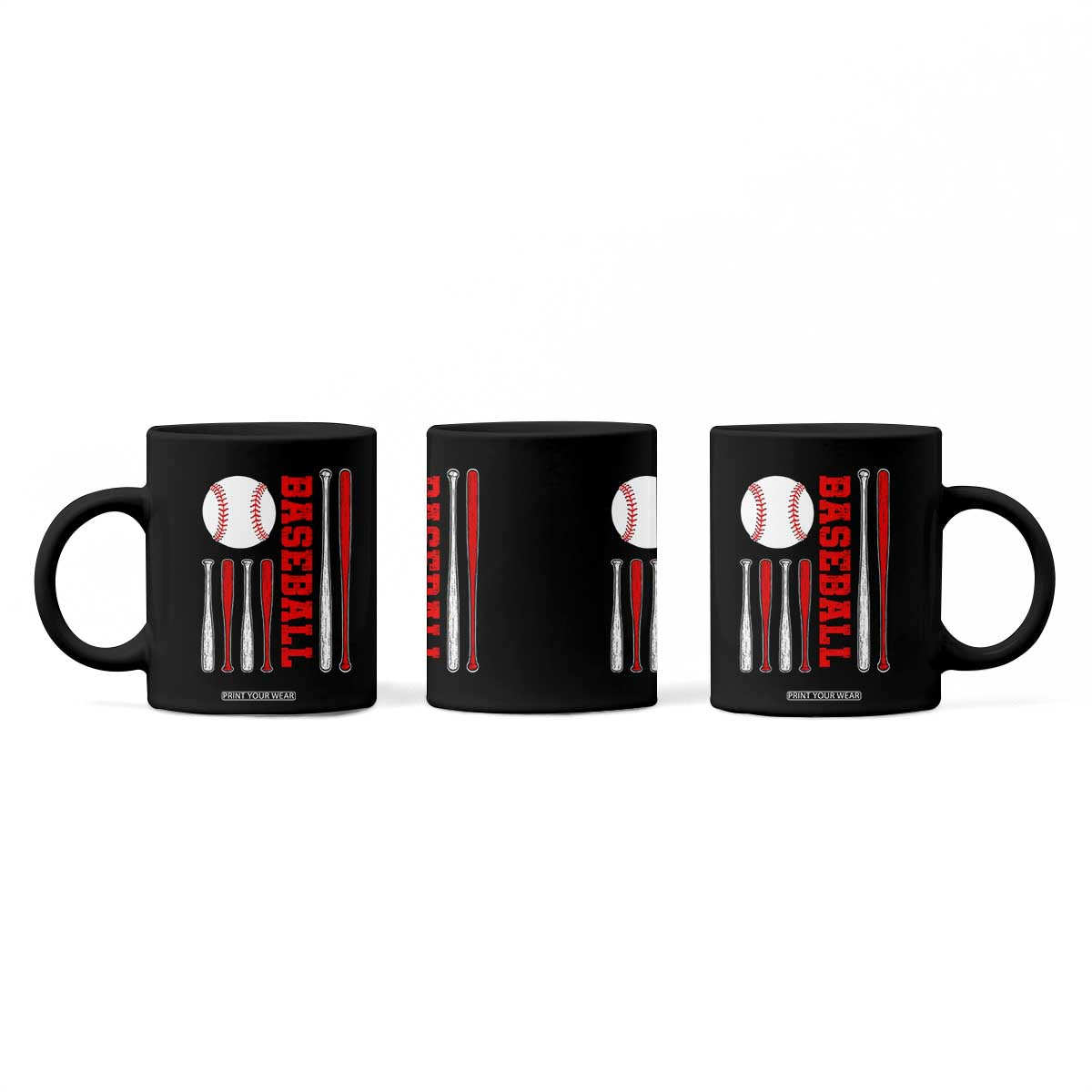 Patriotic Baseball American Flag Coffee Mug Sports Lover Gift TS12 Print Your Wear