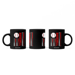 Patriotic Baseball American Flag Coffee Mug Sports Lover Gift TS12 Print Your Wear