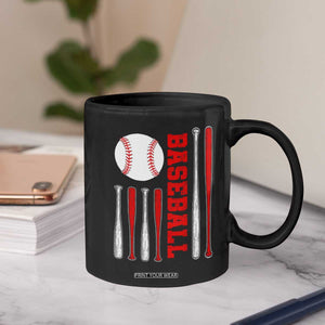 Patriotic Baseball American Flag Coffee Mug Sports Lover Gift TS12 Print Your Wear