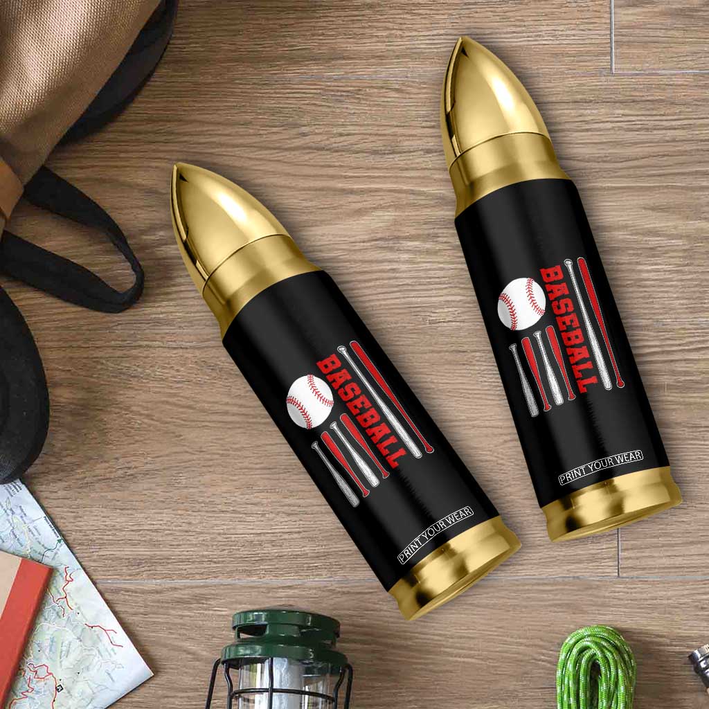 Patriotic Baseball American Flag Bullet Tumbler Sports Lover Gift TS12 Print Your Wear