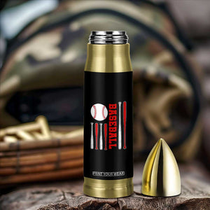 Patriotic Baseball American Flag Bullet Tumbler Sports Lover Gift TS12 Print Your Wear