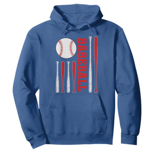 Patriotic Baseball American Flag Hoodie Sports Lover Gift TS12 Royal Blue Print Your Wear