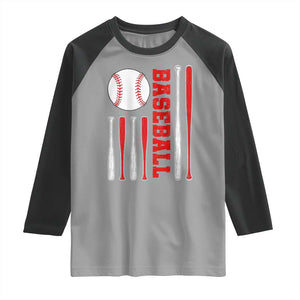 Patriotic Baseball American Flag Raglan Shirt Sports Lover Gift TS12 Sport Gray Black Print Your Wear