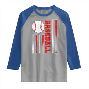 Patriotic Baseball American Flag Raglan Shirt Sports Lover Gift TS12 Sport Gray Royal Print Your Wear